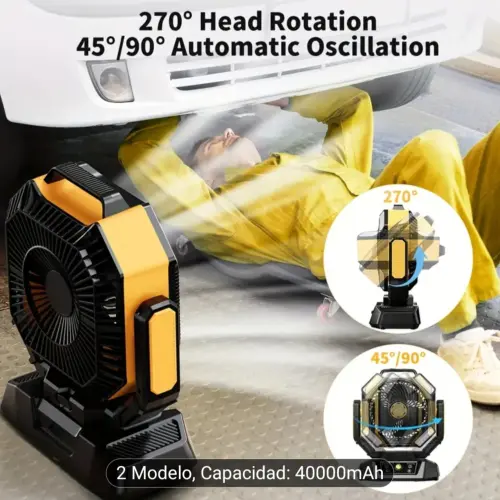 Ventilador recargable de 40 mil miliamperes's photo #2